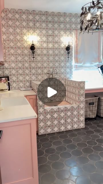 The pink scullery tile